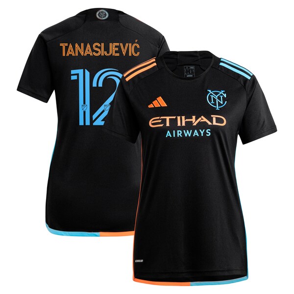 Strahinja Tanasijevic New York City FC adidas Women's 2024 24/7 Kit Replica Player Jersey - Black