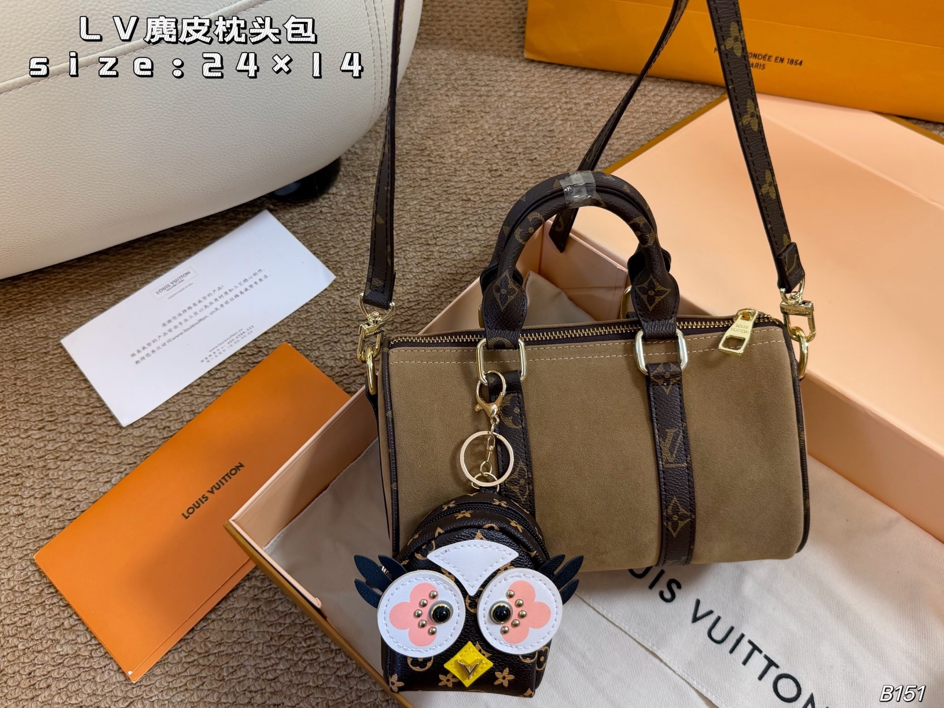 Louis Vuitton Suede Pillow Bag