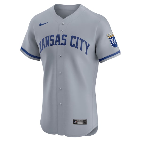 Kansas City Royals Nike Road 2024 Jackie Robinson Day Elite Jersey - Gray
