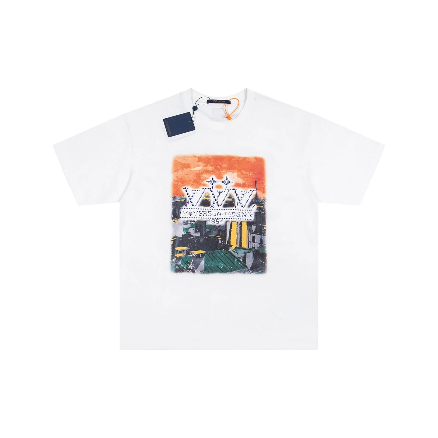 Pressed drill printed short sleeve tshirt