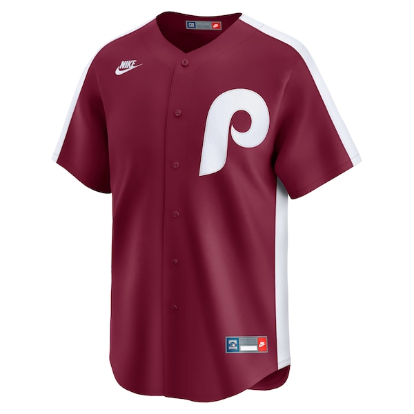 Philadelphia Phillies Nike Cooperstown Collection Limited  Custom Jersey - Burgundy