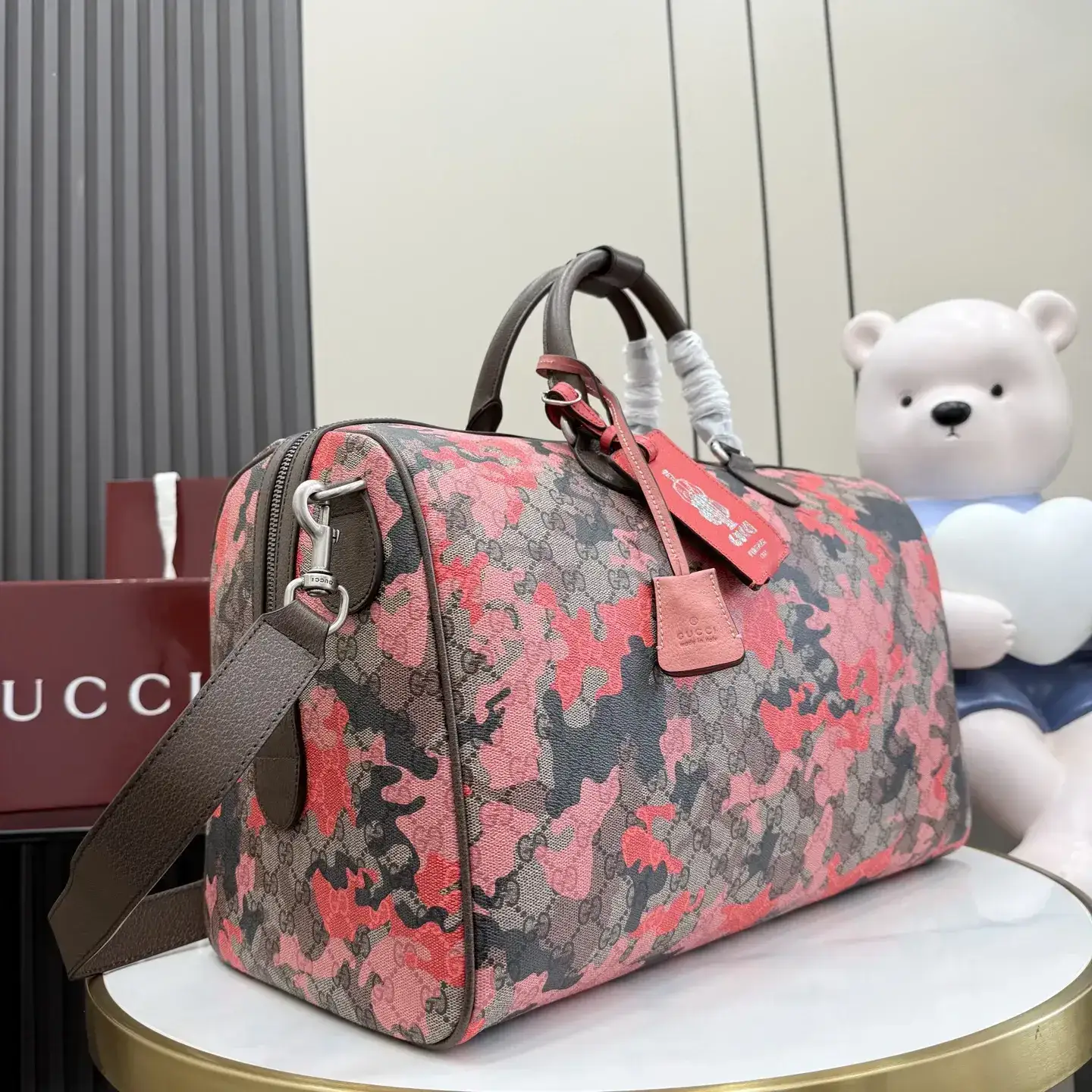 Gucci Pink GG Supreme Canvas Tote Bag product photo from LabelPicks