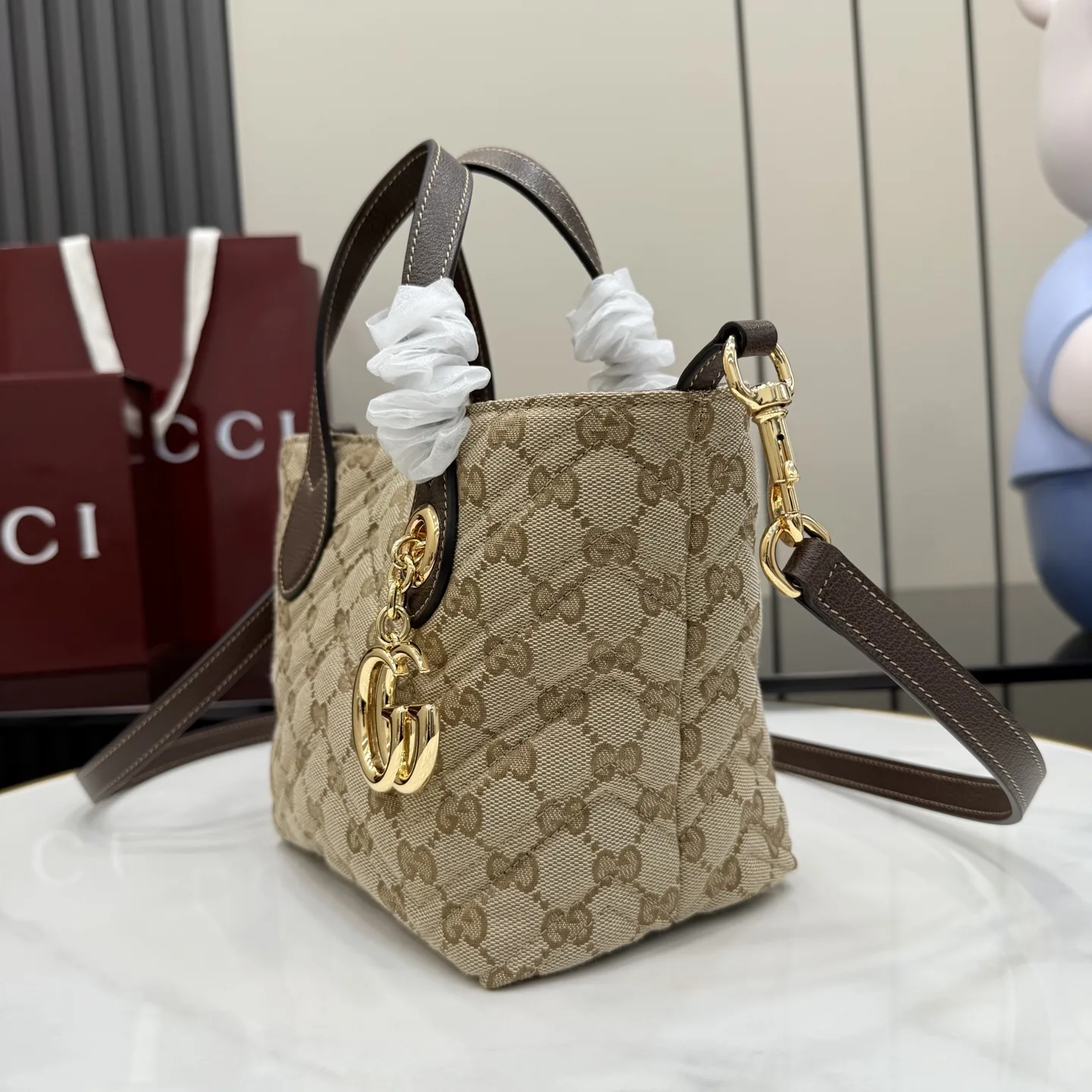 Gucci Generation Brown GG Supreme Canvas Tote Bag product photo from LabelPicks