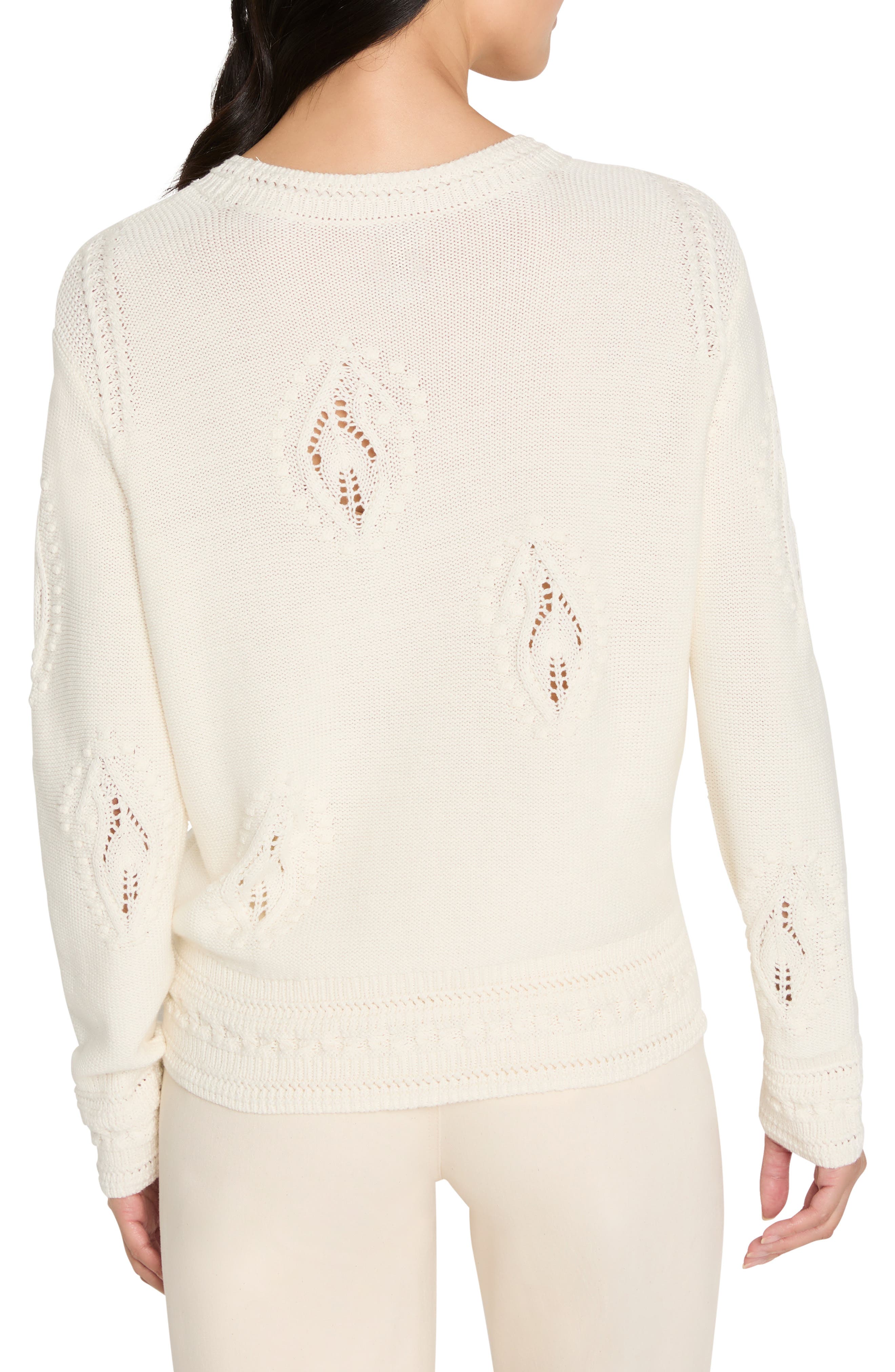 NIC+ZOE Paisley Dot Cotton Sweater