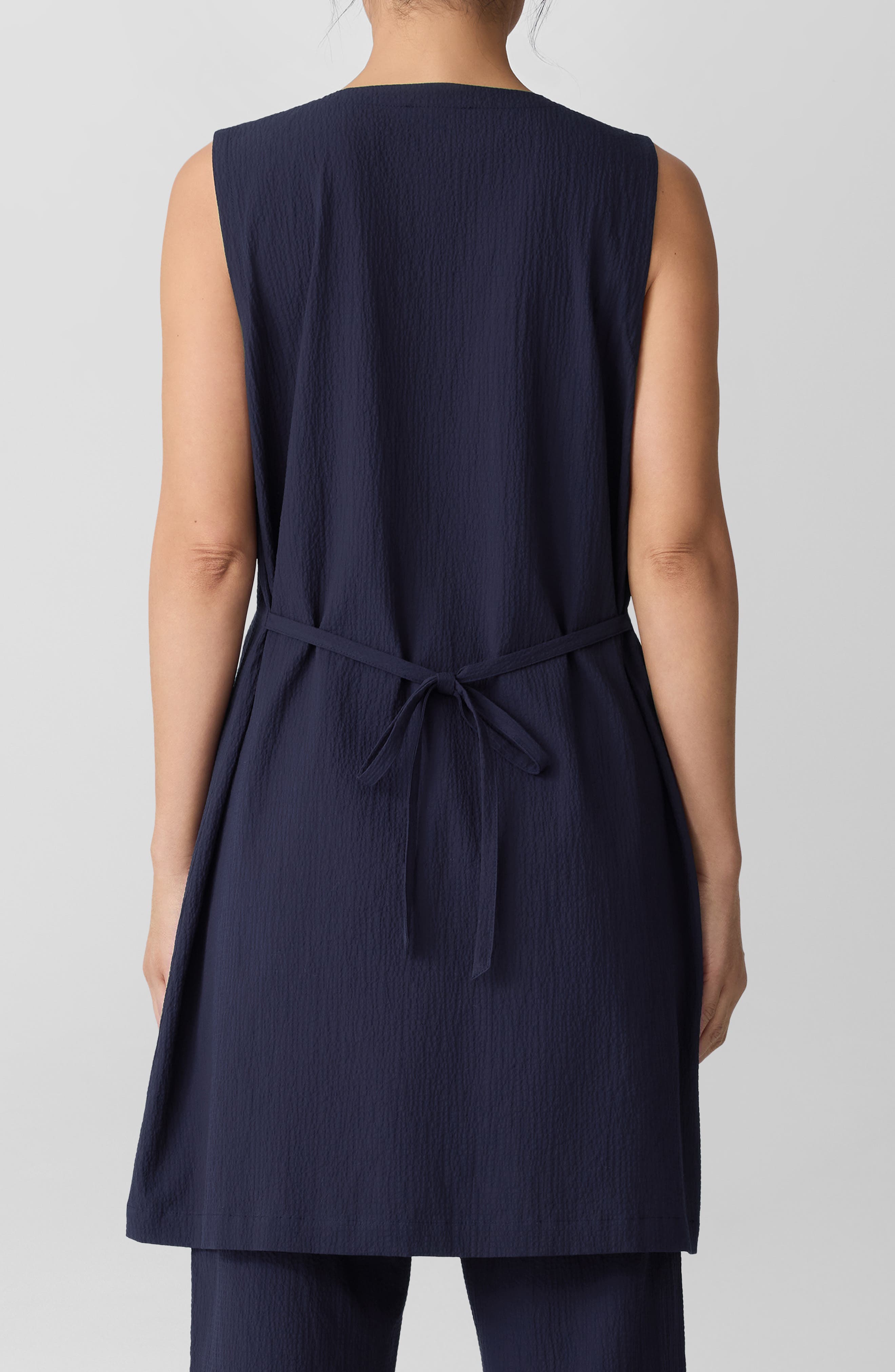 Eileen Fisher Longline Stretch Organic Cotton Vest