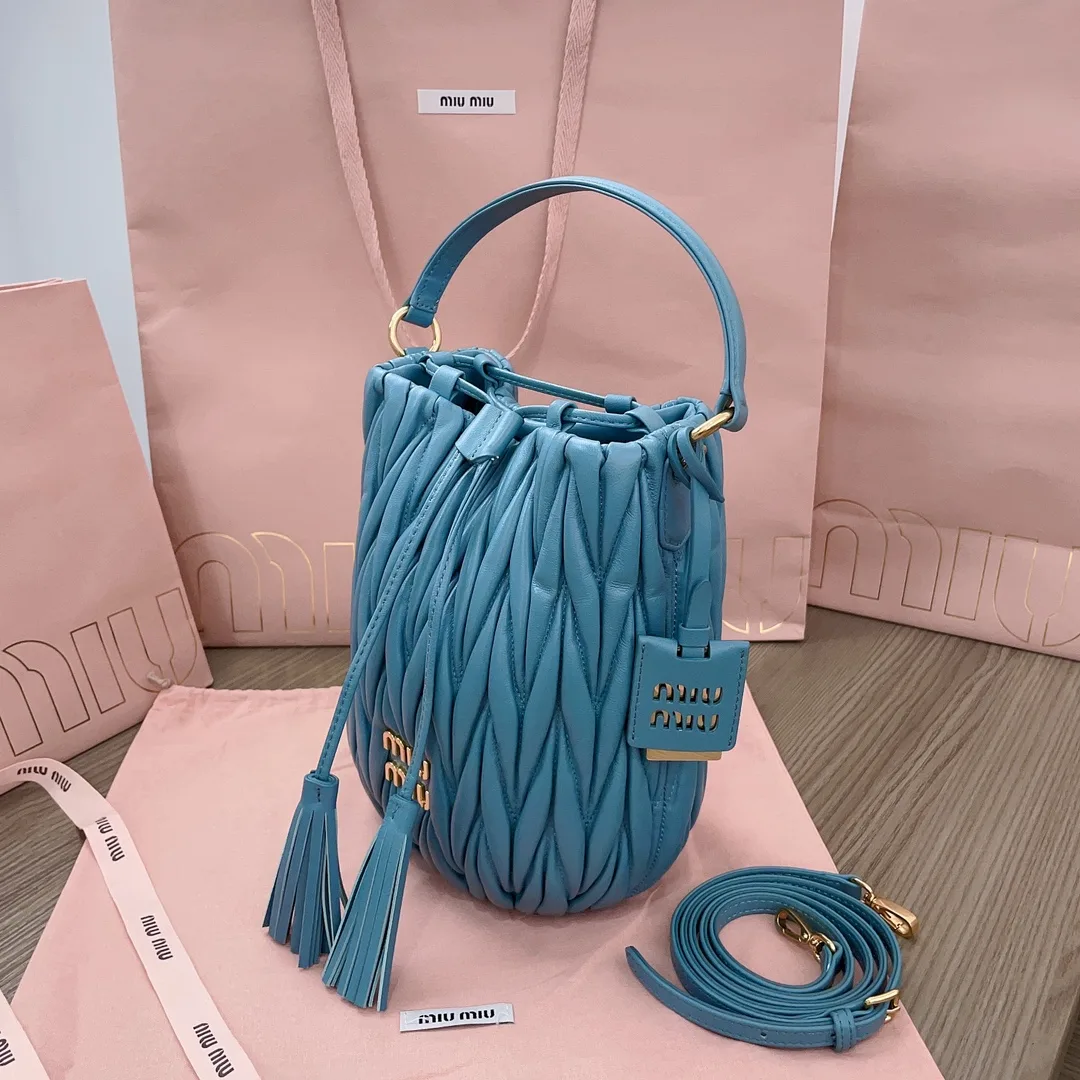 Miu Miu Lambskin Matelasse Bucket Bag product photo from LabelPicks