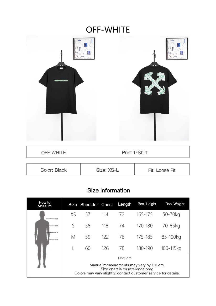 Off-White Black Dollar Tape Arrow T-Shirt product photo from LabelPicks