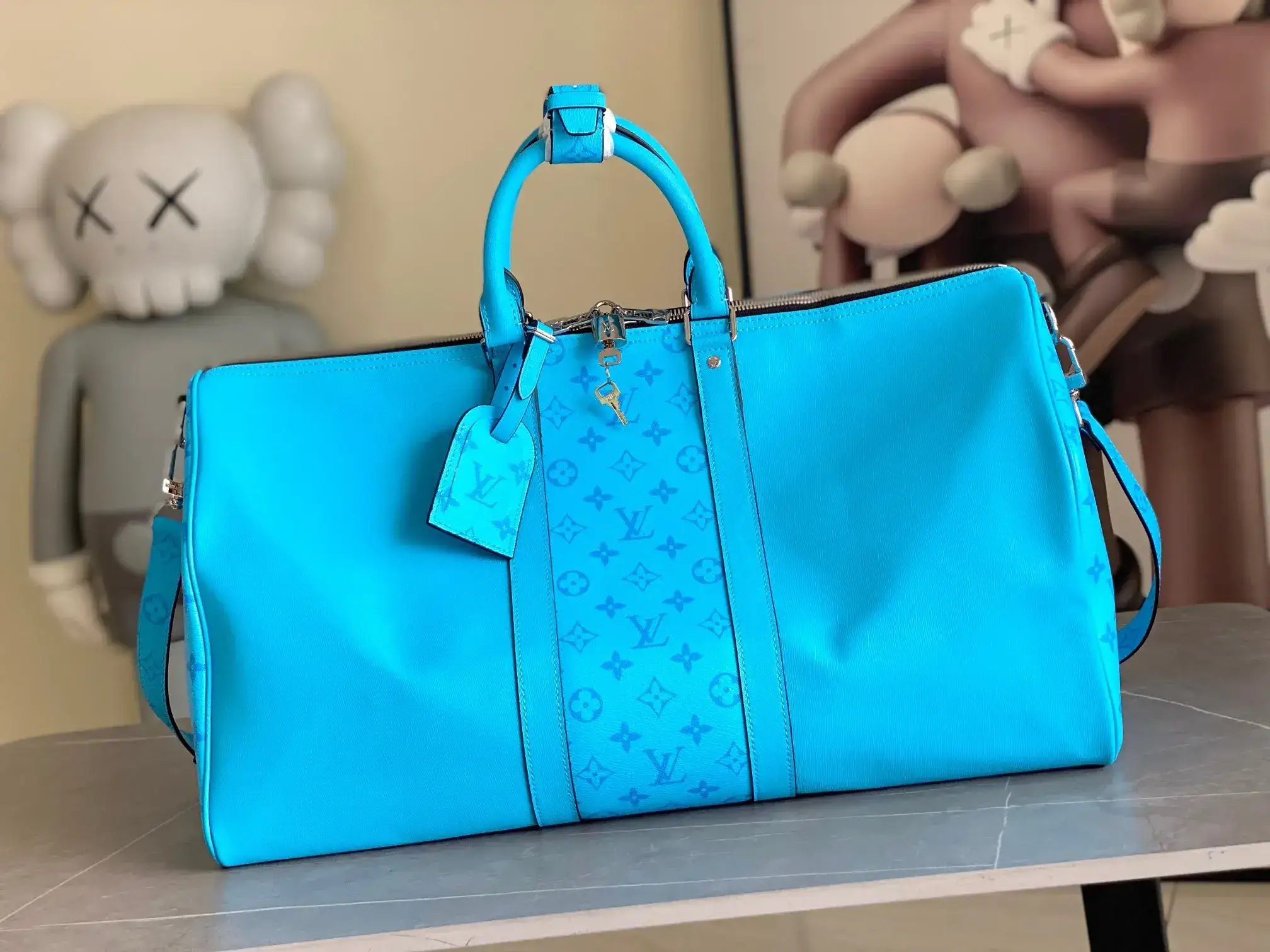 Louis Vuitton Canvas and Leather Keepall Tote Bag product photo from LabelPicks