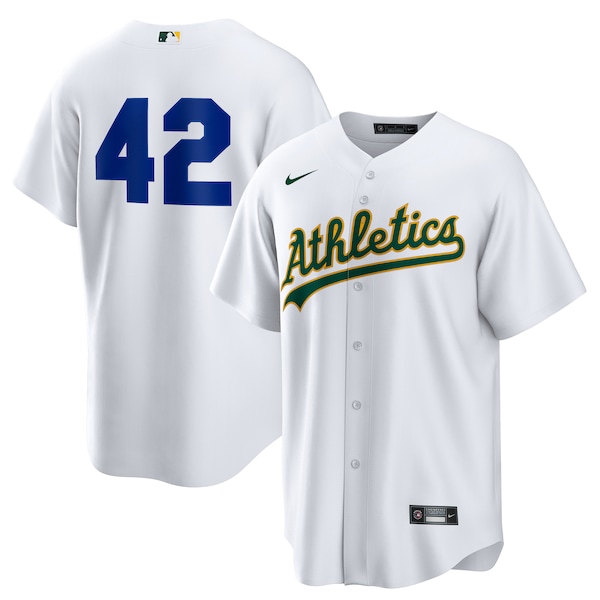 Athletics Nike Home  2025 Jackie Robinson Day Replica Jersey - White