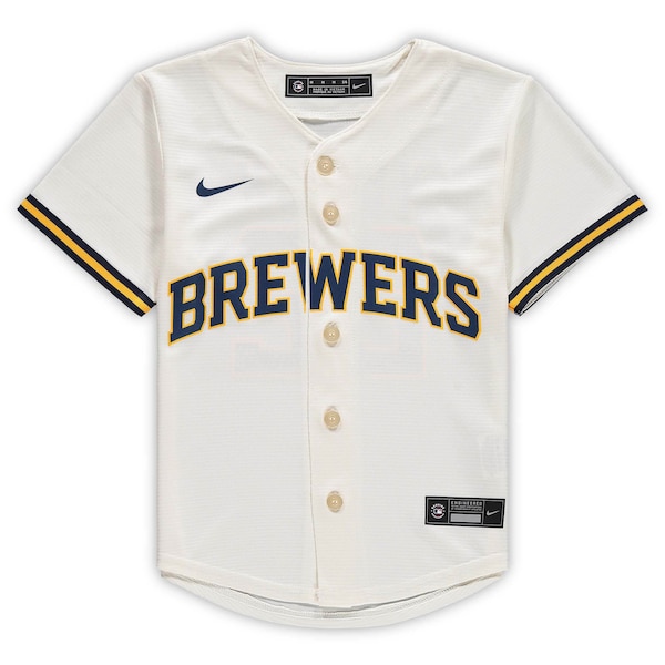 Christian Yelich Milwaukee Brewers Nike Preschool Home Replica Player Jersey - Cream