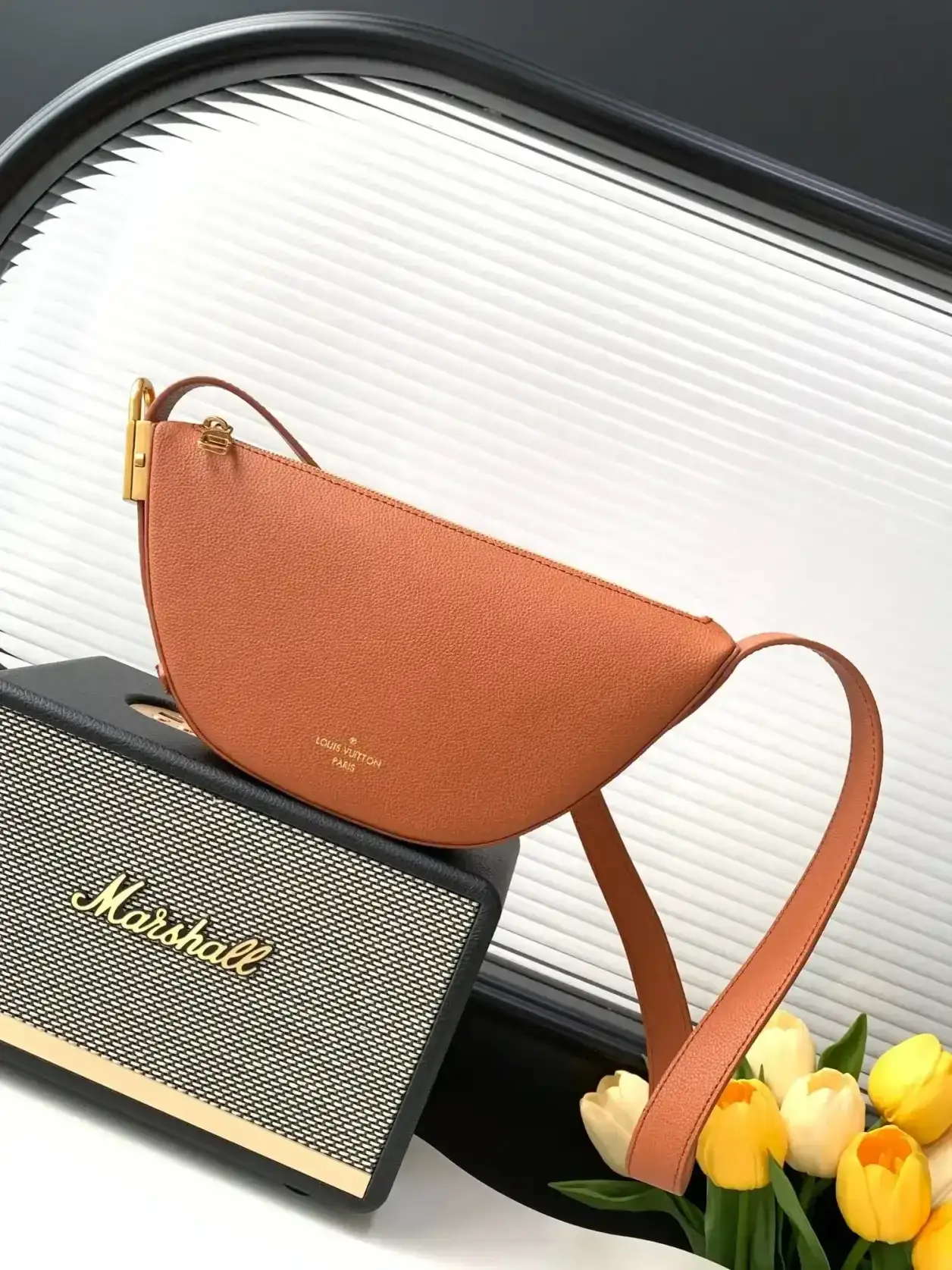Louis Vuitton Brown Suede Leather Hobo Bag product photo from LabelPicks
