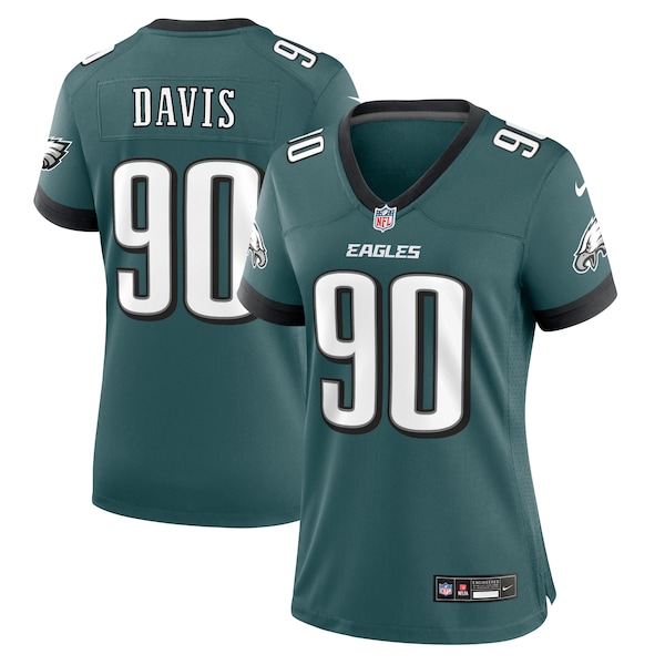 Jordan Davis Philadelphia Eagles Nike Women's Team Game Jersey - Midnight Green