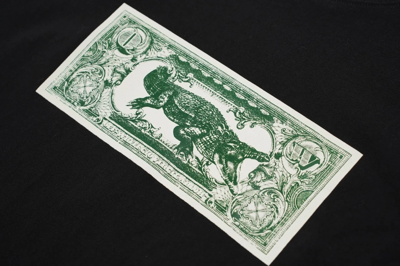 Off-White Black Crocodile Dollar Graphic T-Shirt product photo from LabelPicks