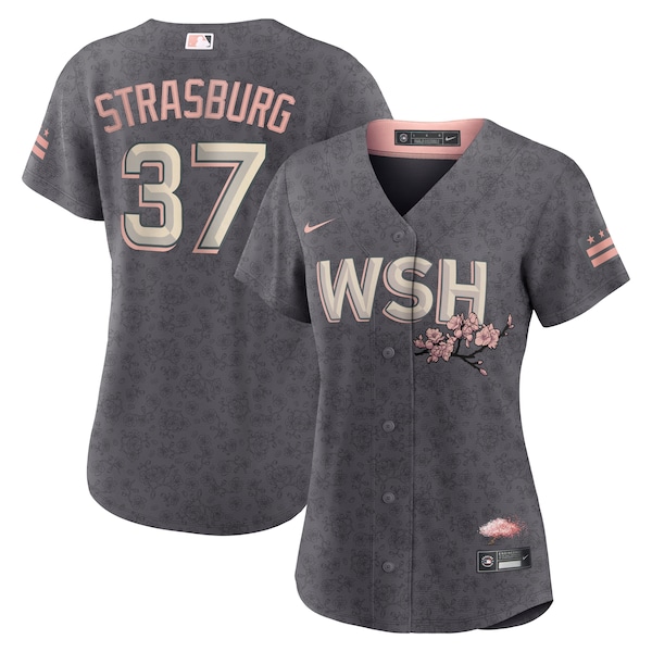 Stephen Strasburg Washington Nationals Nike Women's City Connect Replica Player Jersey - Gray