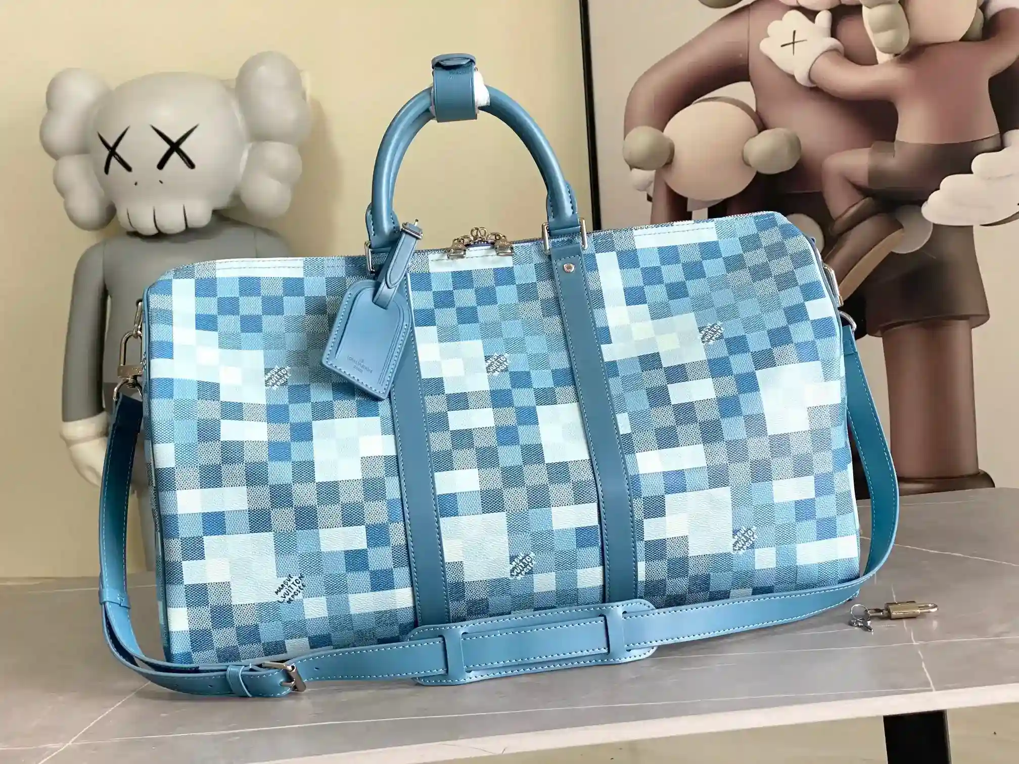 Louis Vuitton Keepall Blue Damier Canvas Tote Bag product photo from LabelPicks