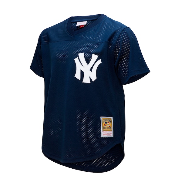 Rickey Henderson New York Yankees Cooperstown Collection Mesh Batting Practice Button-Up Jersey - Navy