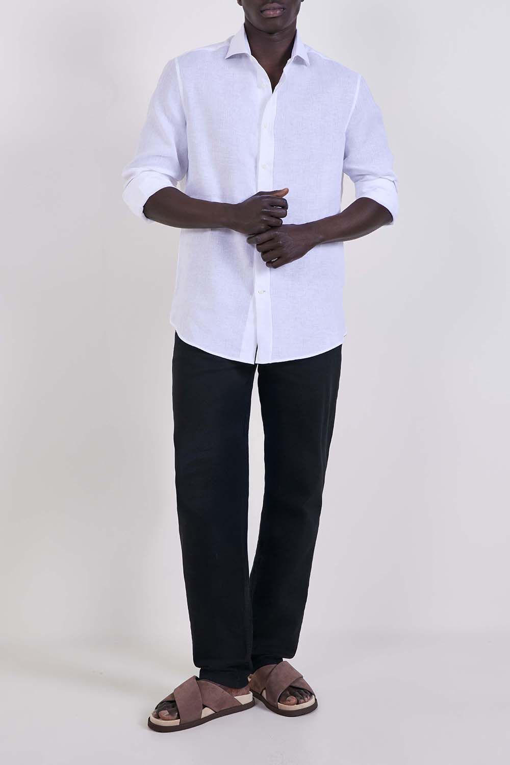 BRUNELLO CUCINELLI חולצה מכופתרת בגזרה משוחררת