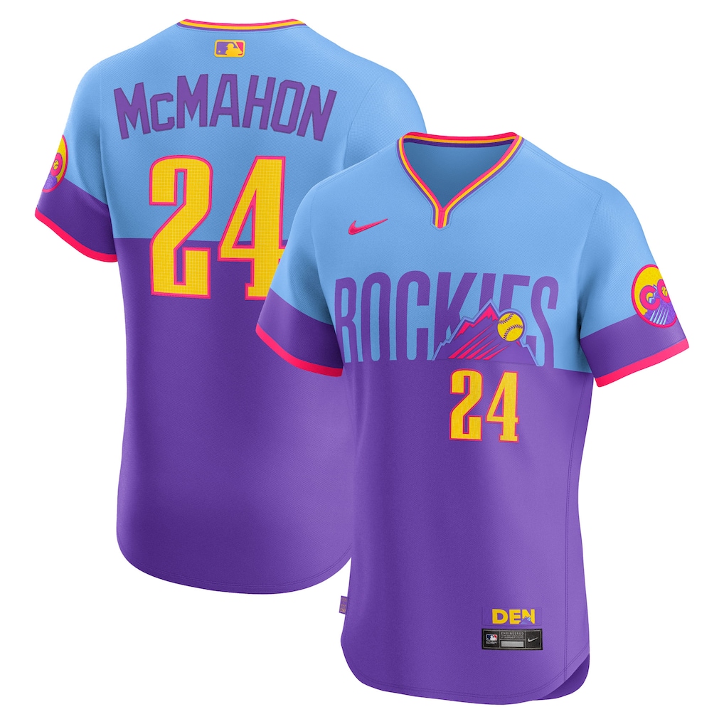Ryan McMahon Colorado Rockies Nike 2025 City Connect Elite Player Jersey - Purple/Light Blue