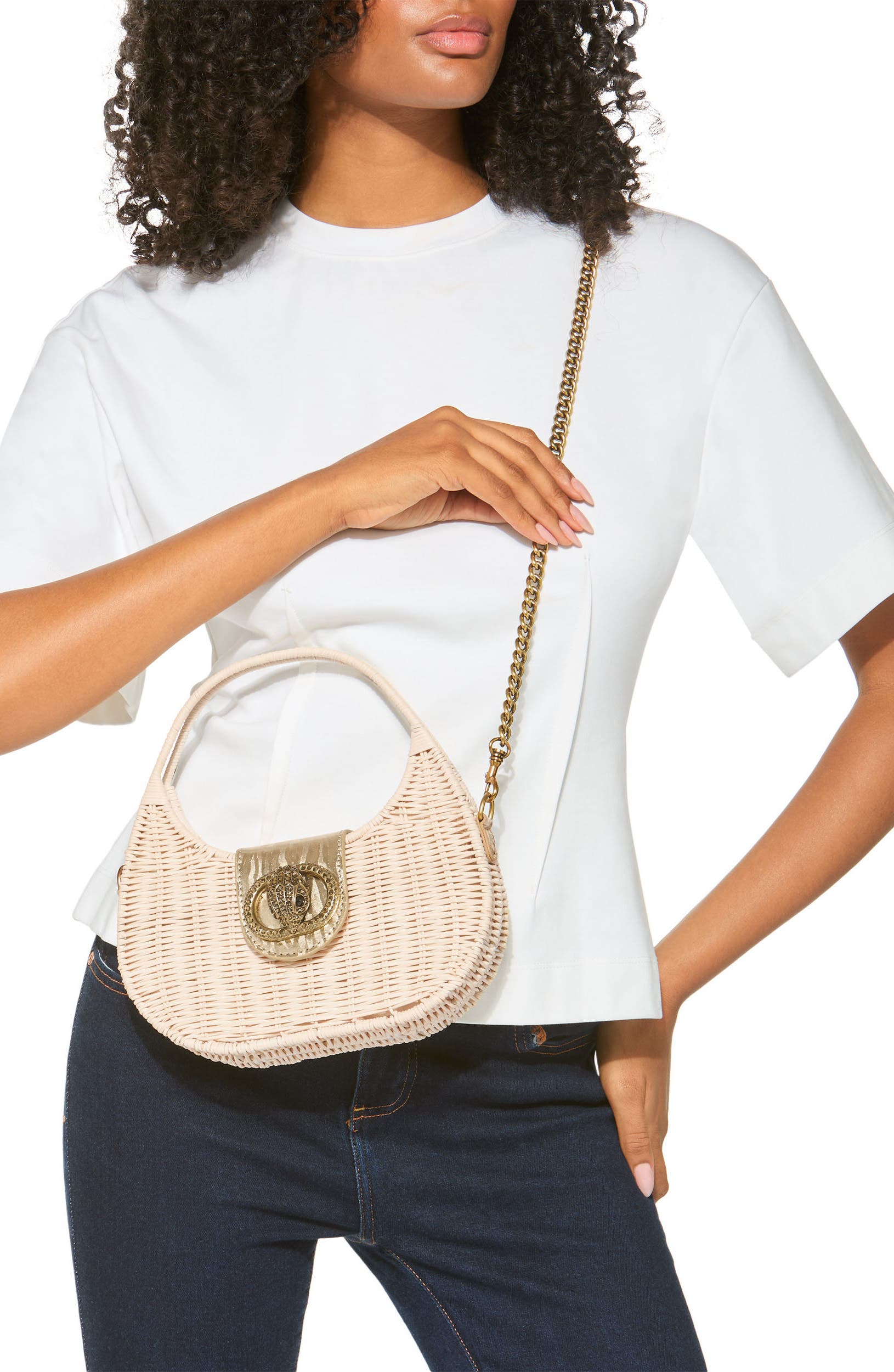 Kurt Geiger London Small Chelsea Basket Hobo Bag