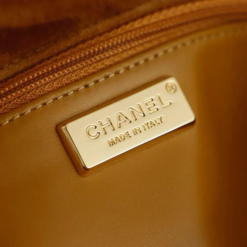 Chanel Classic Flap Brown Suede Leather Shoulder Bag product photo from LabelPicks