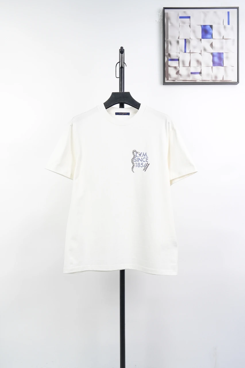 Louis Vuitton White Snakes Ladders Damier Number Print T-Shirt product photo from LabelPicks