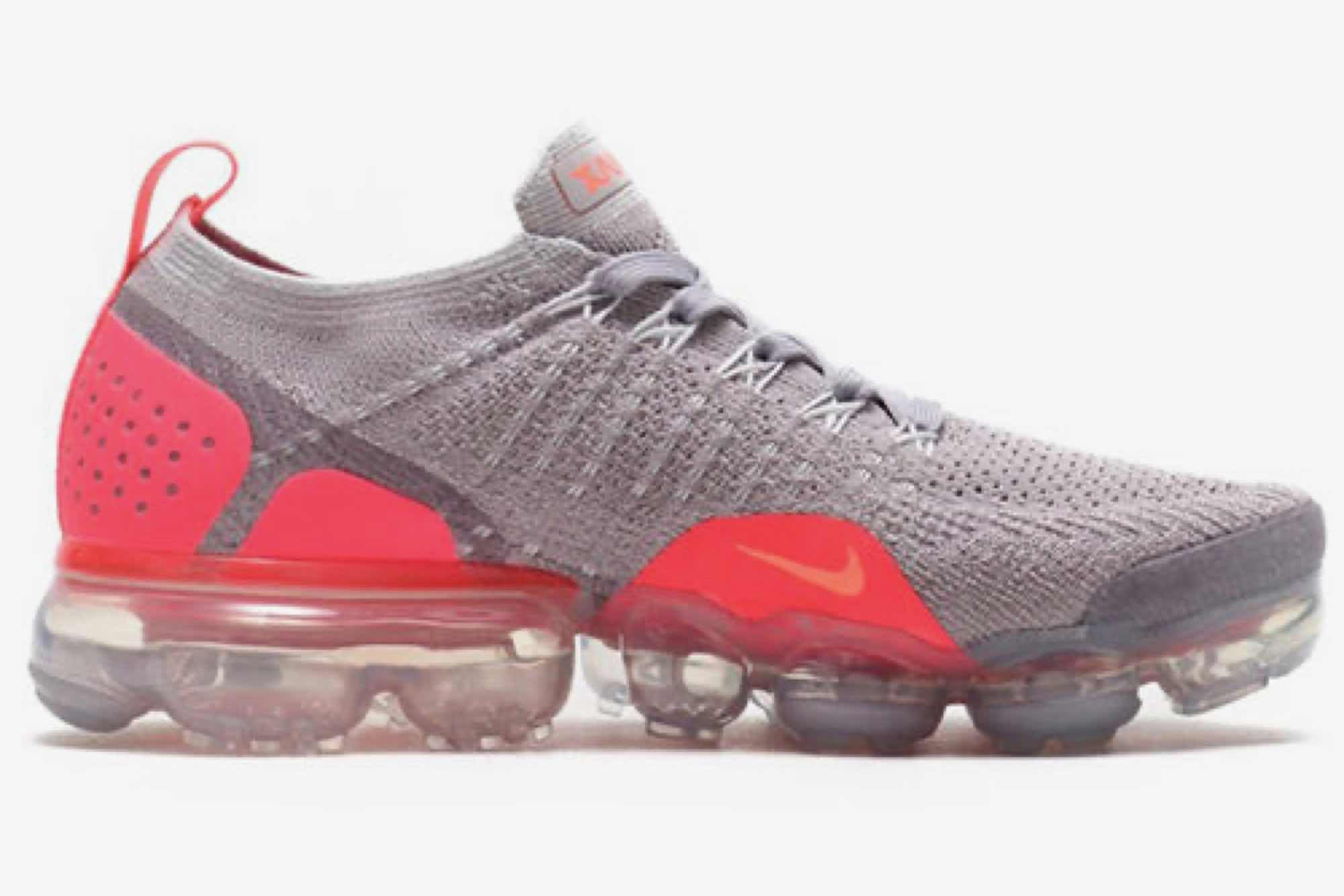 Nike Air VaporMax Flyknit 2 ‘Grey Crimson’ 942843-005
