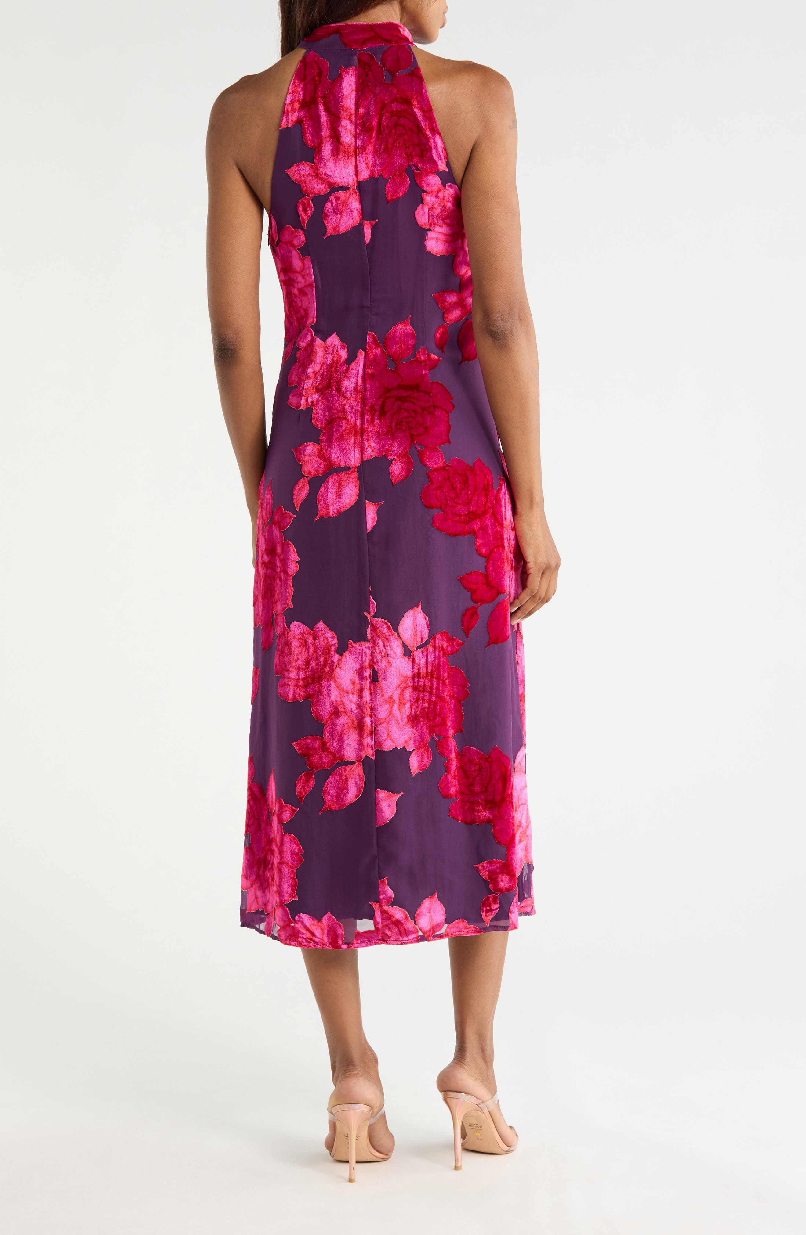 Hutch Floral Mock Neck Sleeveless Dress