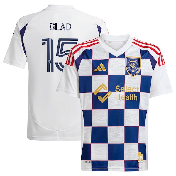 Justen Glad Real Salt Lake adidas 2025 Grid City Replica Player Jersey - White