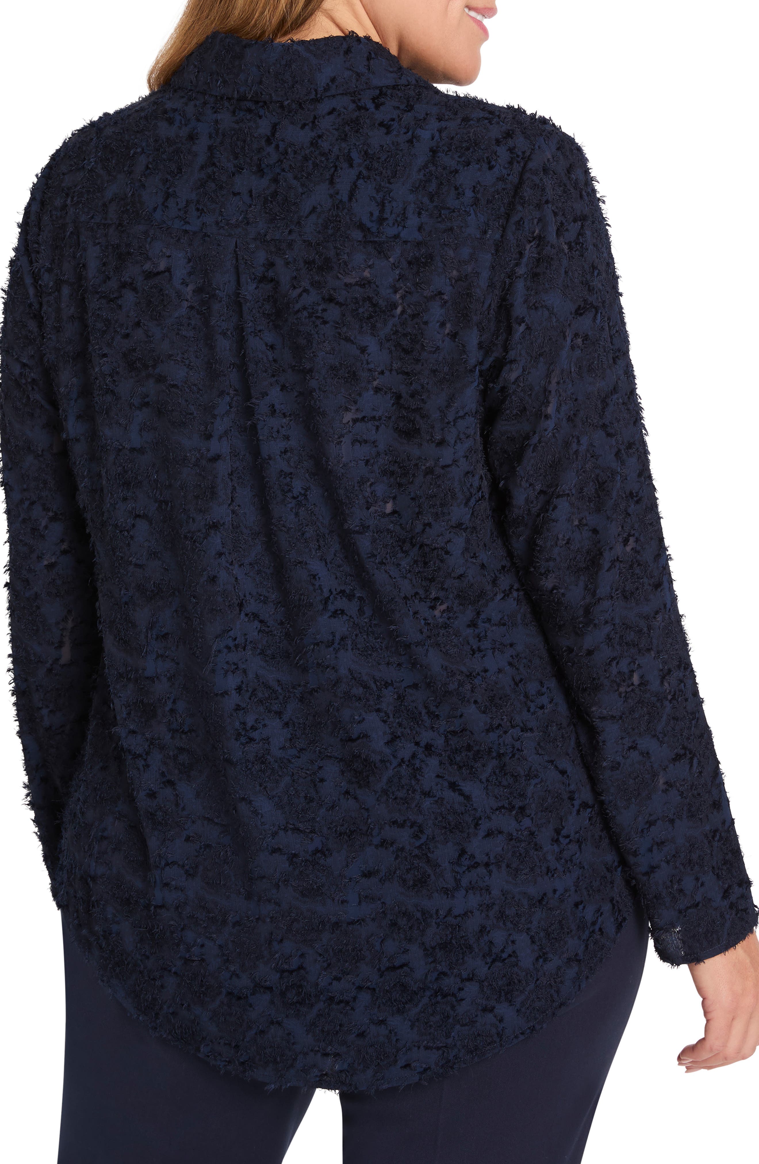 NIC+ZOE Any Occasion Clipped Jacquard Top