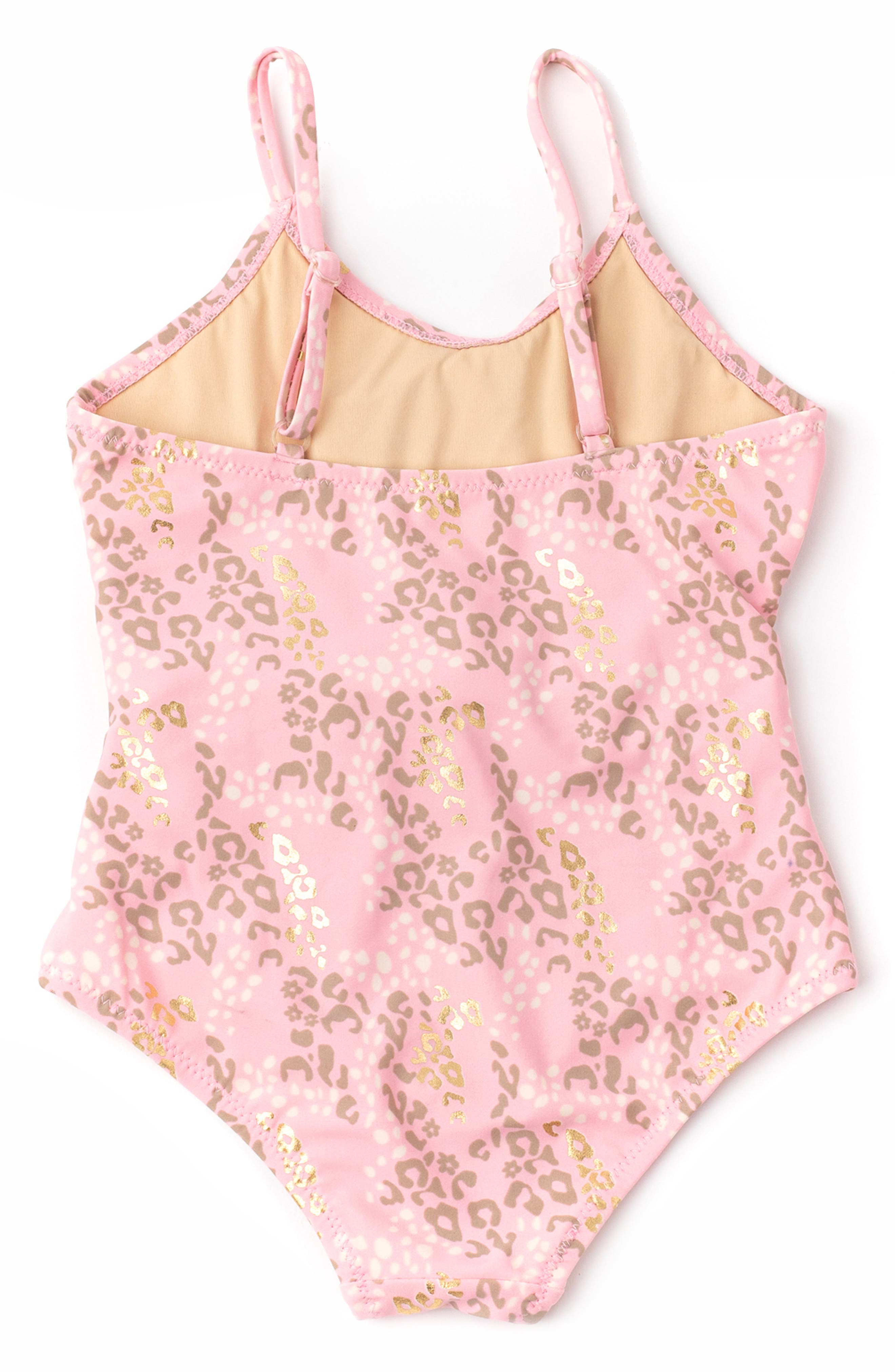 Shade Critters Kids' Leopard Spots Faux Wrap One-Piece Swimsuit