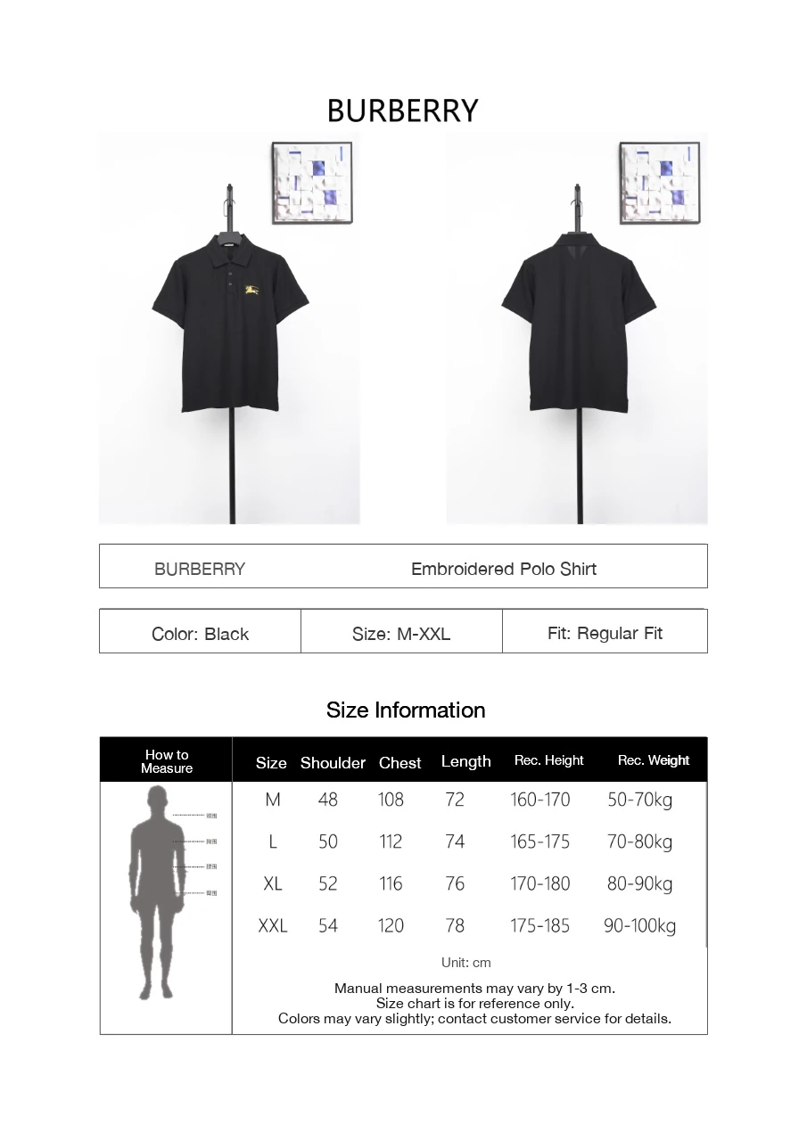 Burberry Black Equestrian Knight Embroidered Polo Shirt product photo from LabelPicks
