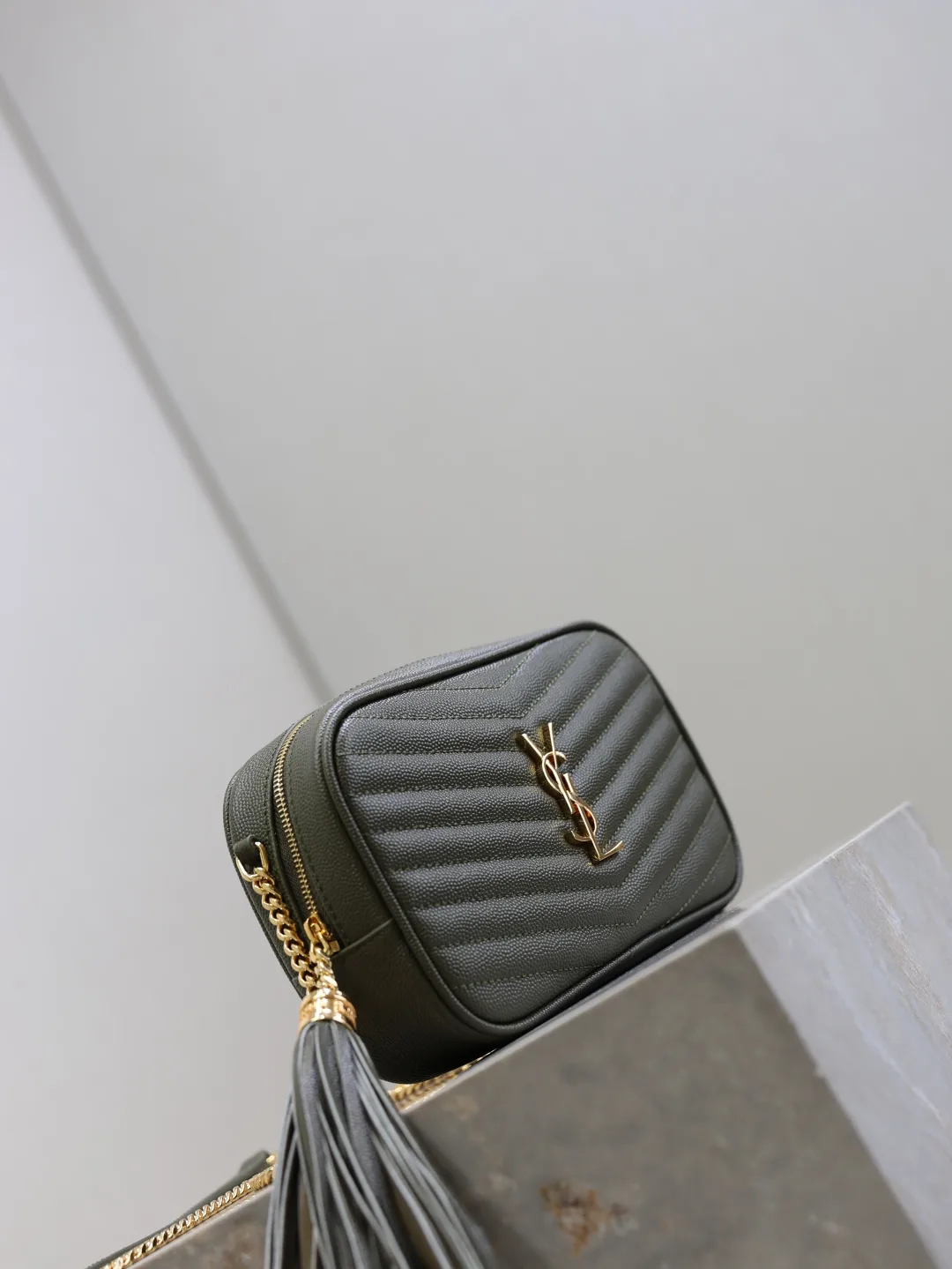 Saint Laurent Green Calfskin Shoulder Bag product photo from LabelPicks