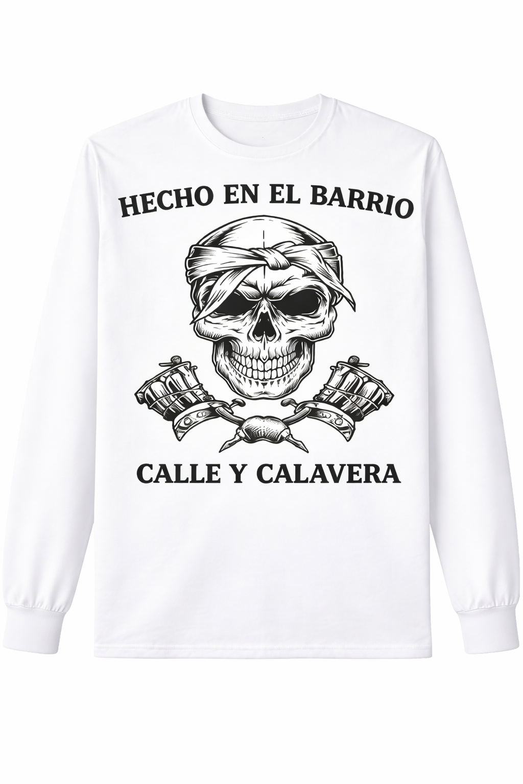 Remera “Hecho en el Barrio” – Calle y Calavera