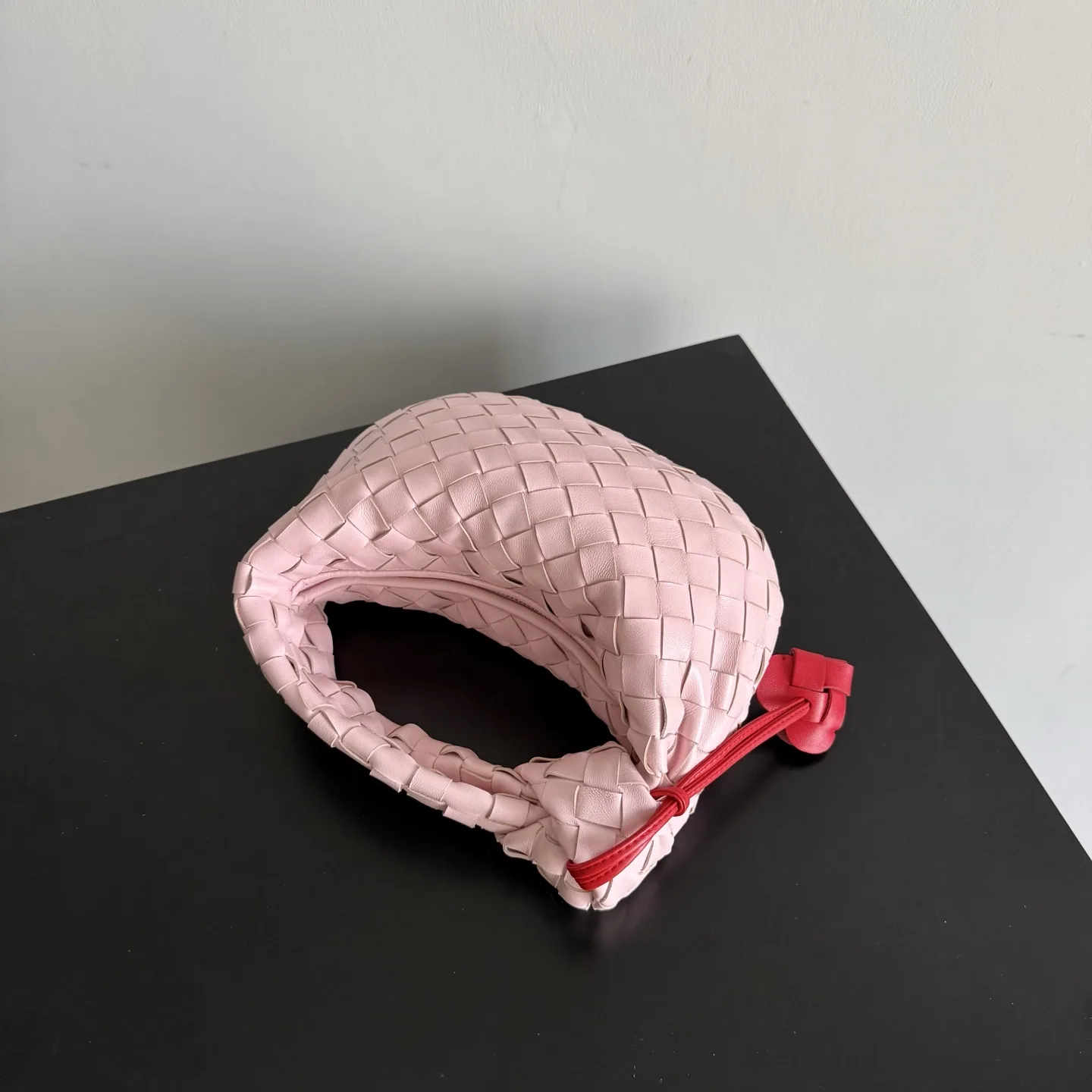 Bottega Veneta Jodie Pink Intrecciato Woven Leather Hobo Bag product photo from LabelPicks