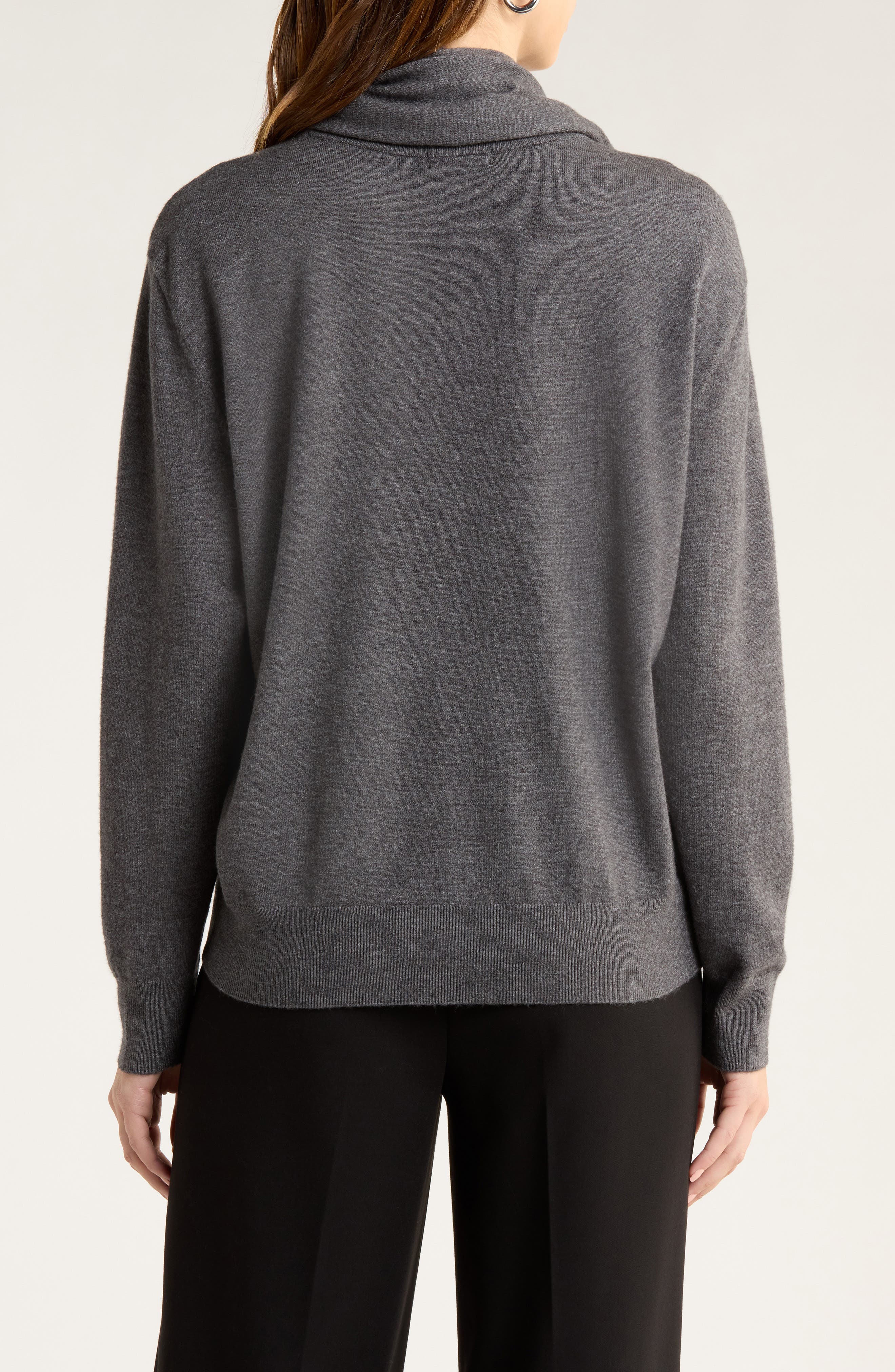 Halogen® Crewneck Scarf Sweater