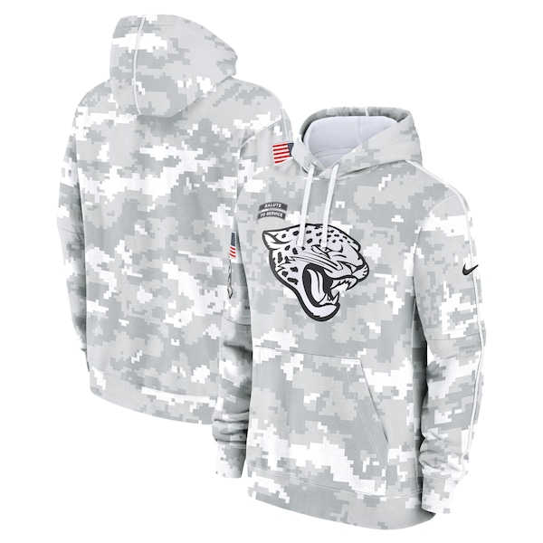 Jacksonville Jaguars Nike 2024 Salute to Service Club Fleece Pullover Hoodie - Arctic Camo