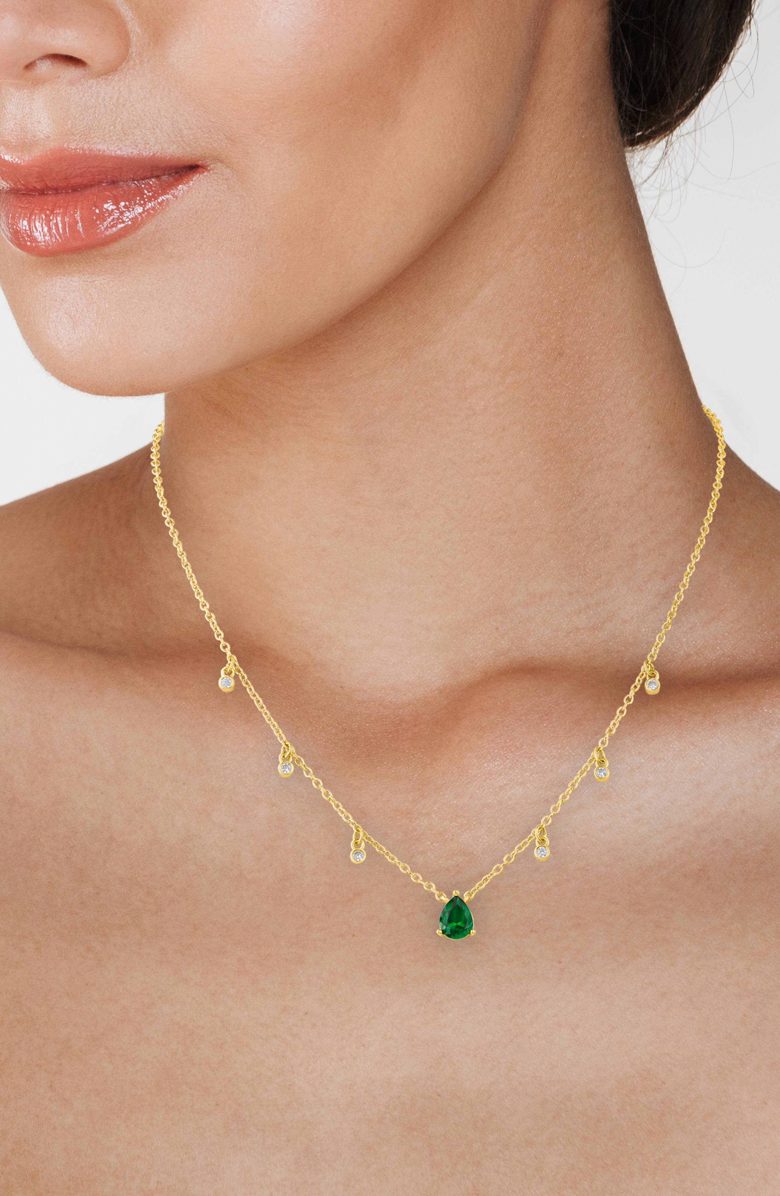 CZ by Kenneth Jay Lane Cubic Zirconia Shaker Pendant Necklace