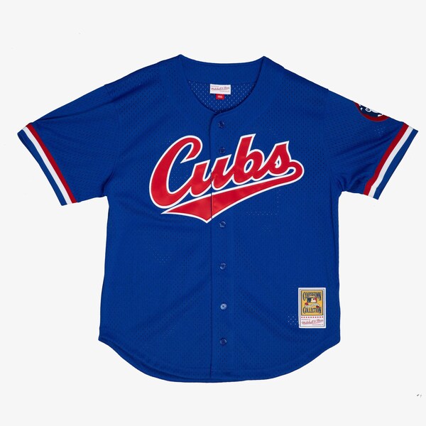 Ryne Sandberg Chicago Cubs  Cooperstown Collection 1996 Mesh Batting Practice Button-Up Jersey - Royal