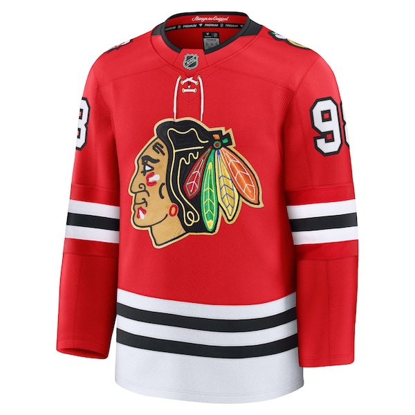 Connor Bedard Chicago Blackhawks  Centennial Premium Player Jersey - Red