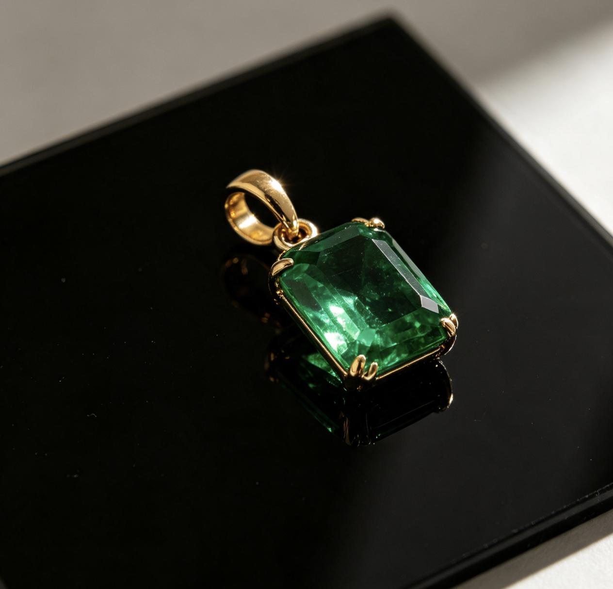 Solvellae Emerald Cut Luxe Pendant