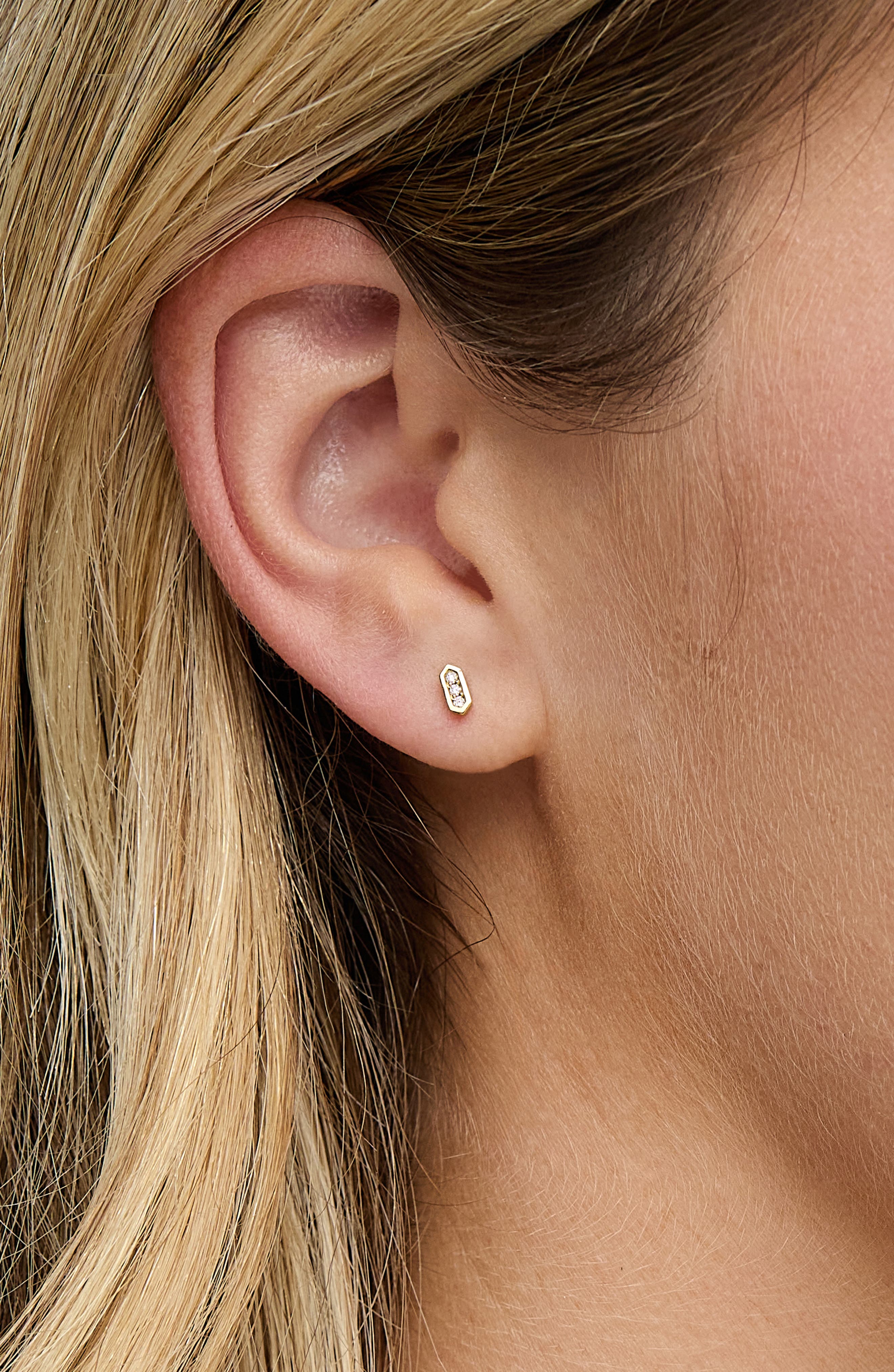 Bony Levy Icon 18K Yellow Gold Diamond Geometric Stud Earrings