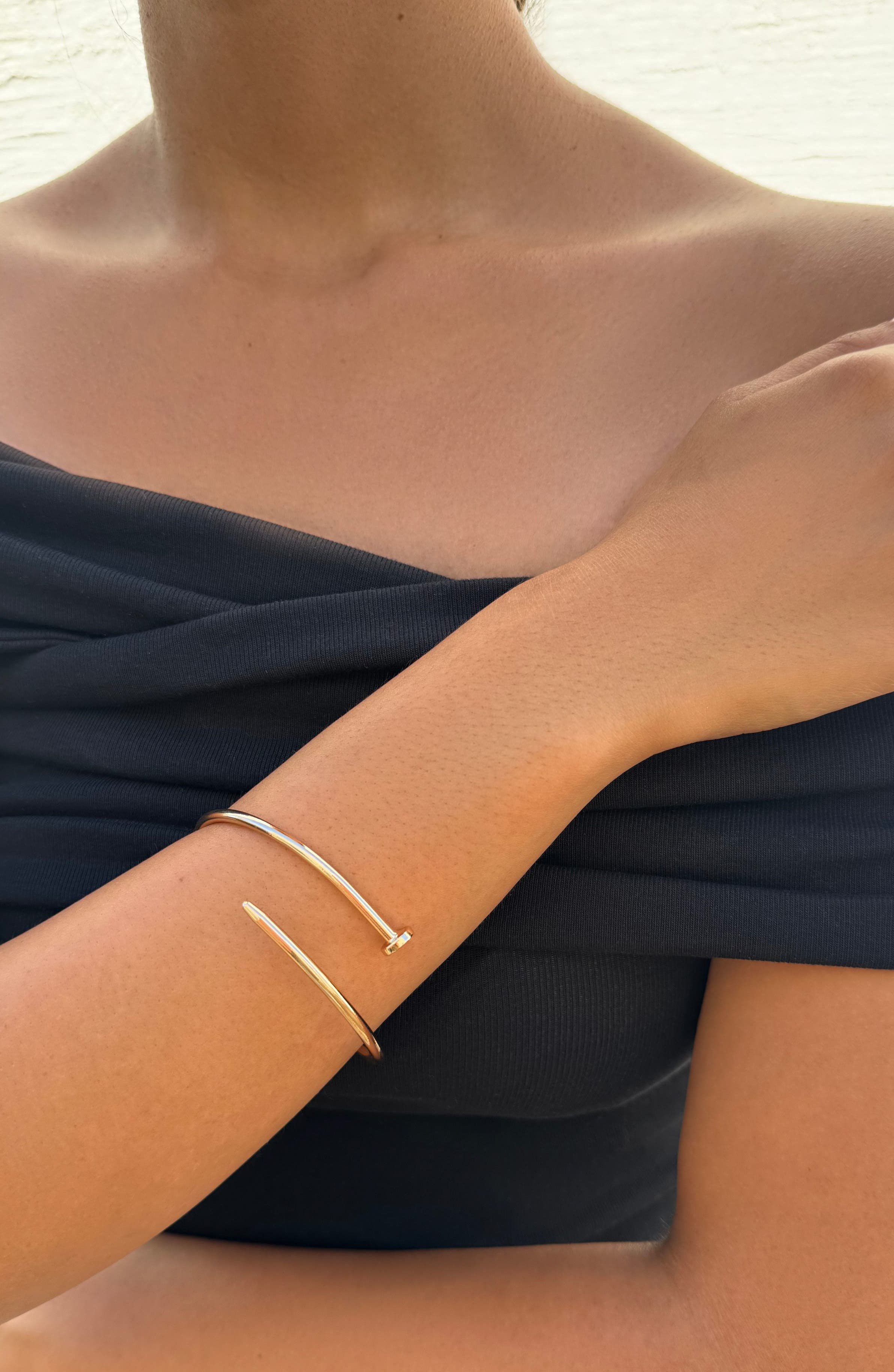 Adornia Thin Nail Cuff Bracelet