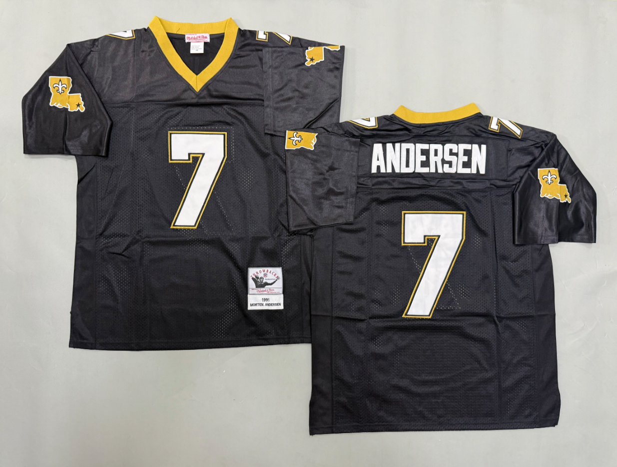 Morten Andersen New Orleans Saints Authentic Throwback Retired Player Jersey