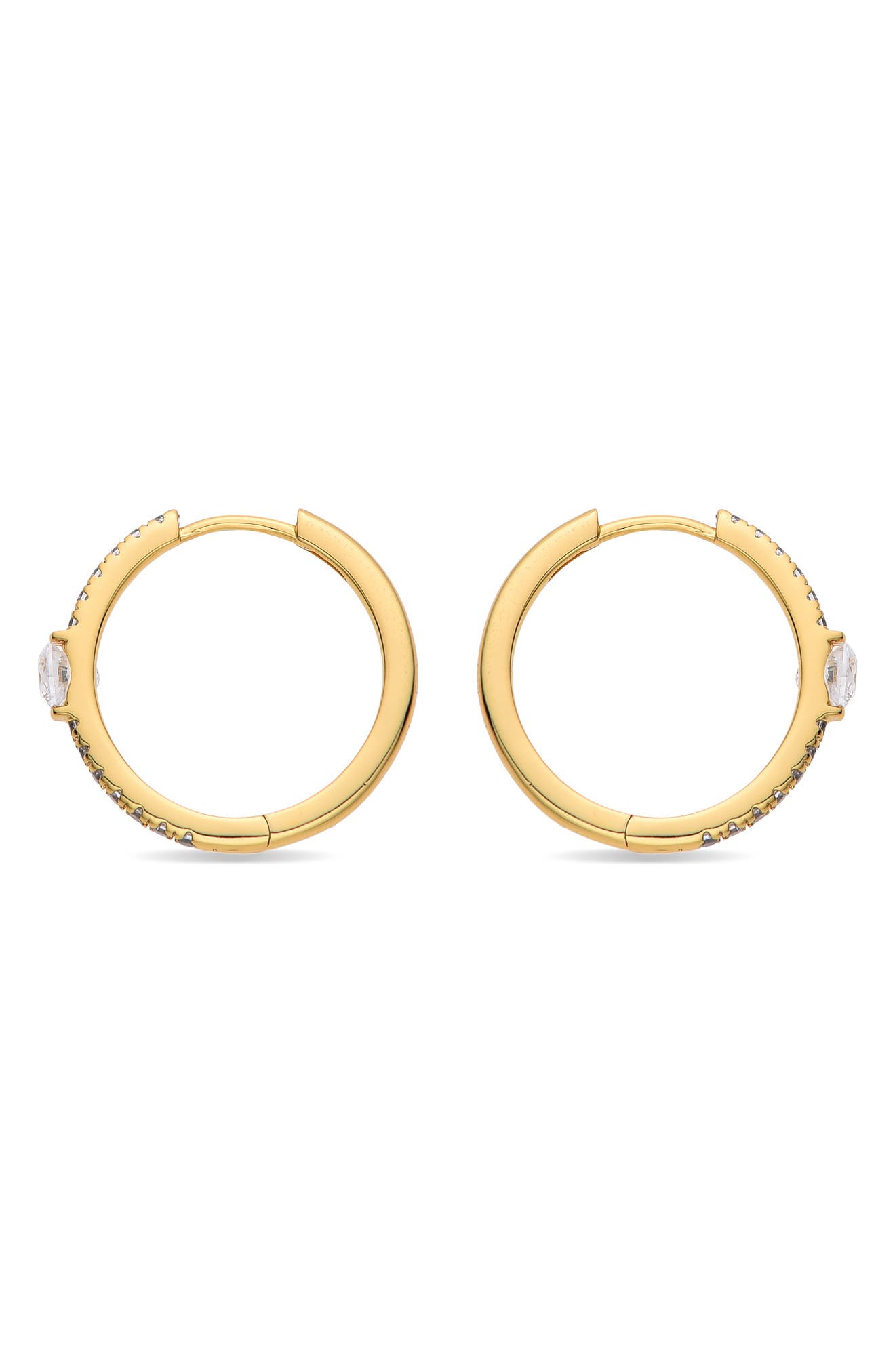 EYE CANDY LOS ANGELES Apolline Cubic Zirconia Huggie Hoop Earrings