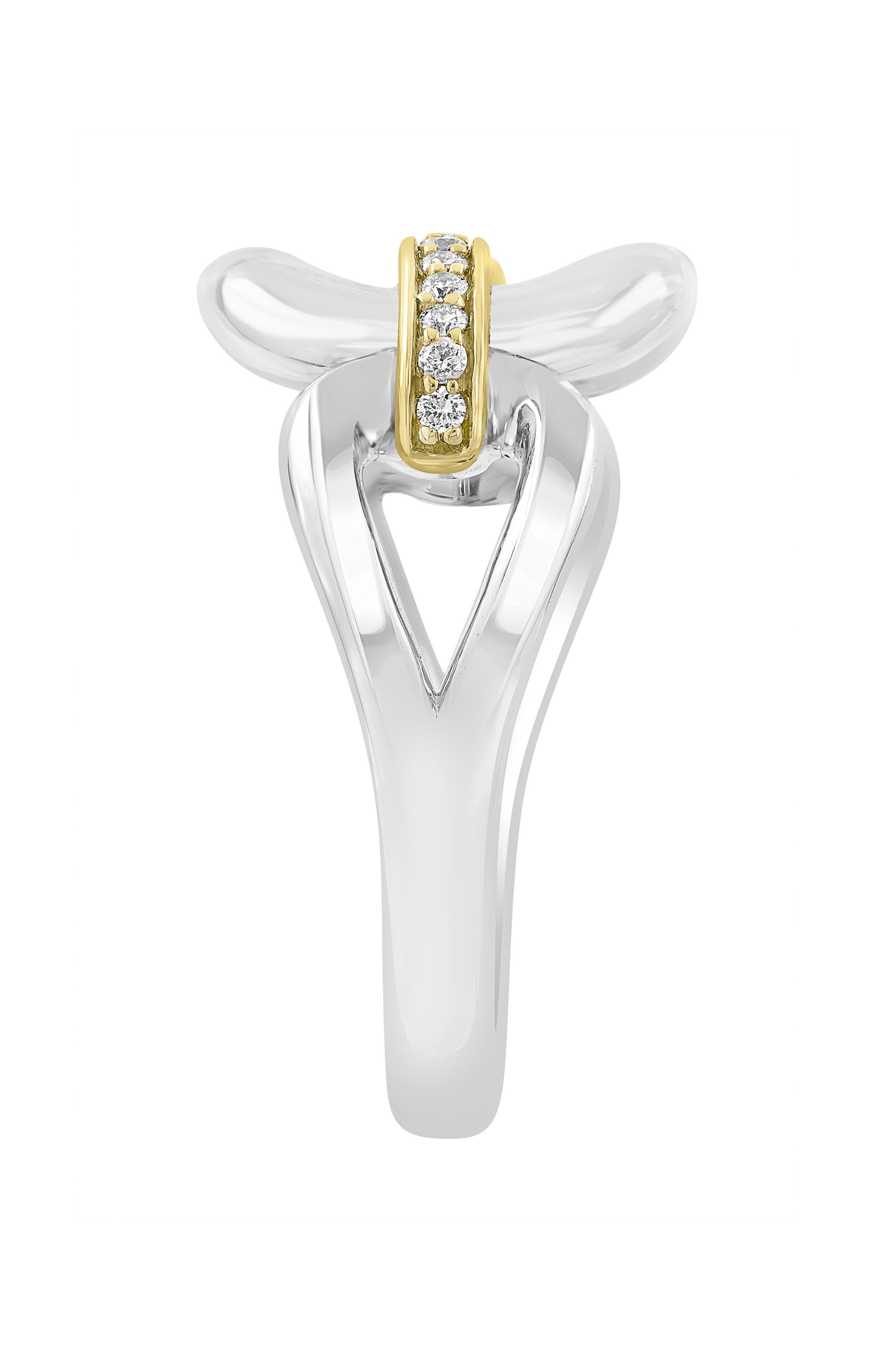 EFFY Two-Tone Diamond Link Band Ring