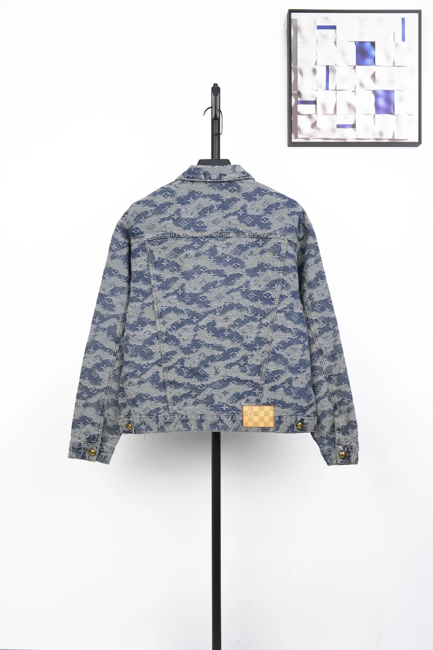 Louis Vuitton Blue Grey Camouflage Denim Jacket product photo from LabelPicks