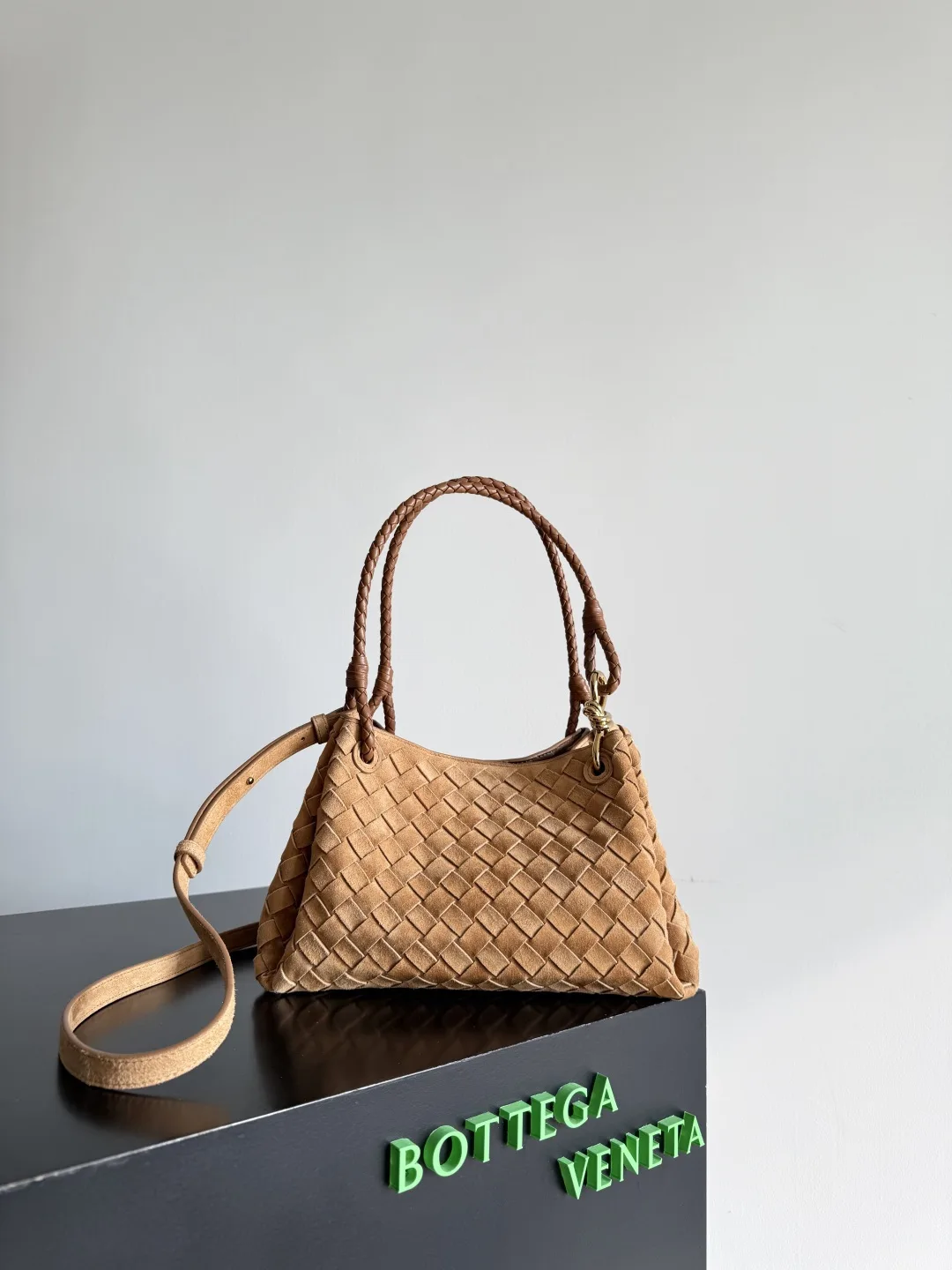 Bottega Veneta Knot Suede Leather Top Handle Bag product photo from LabelPicks
