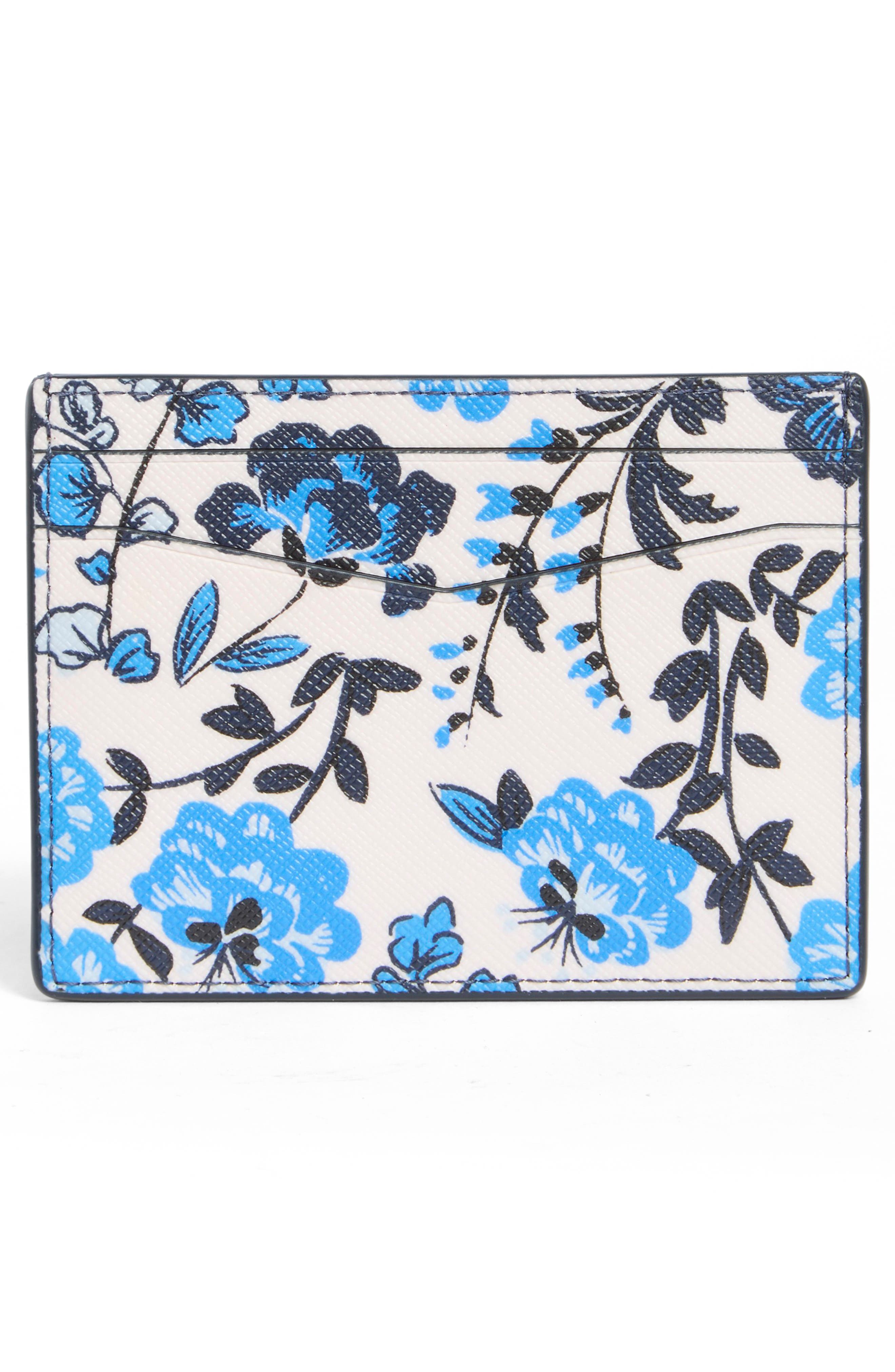 Kate Spade New York staci vase floral leather card case