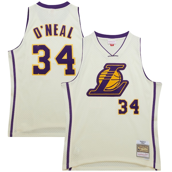 Shaquille O'Neal Los Angeles Lakers  Chainstitch Swingman Jersey - Cream