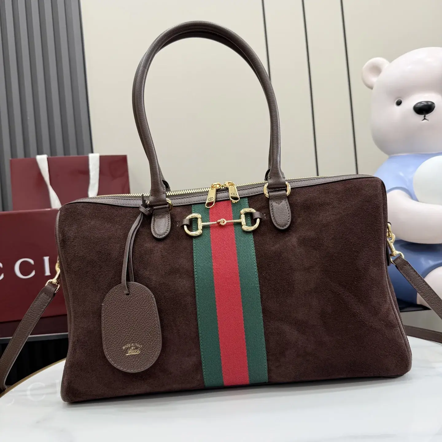 Gucci Horsebit Brown Quilted Leather Top Handle Bag product photo from LabelPicks